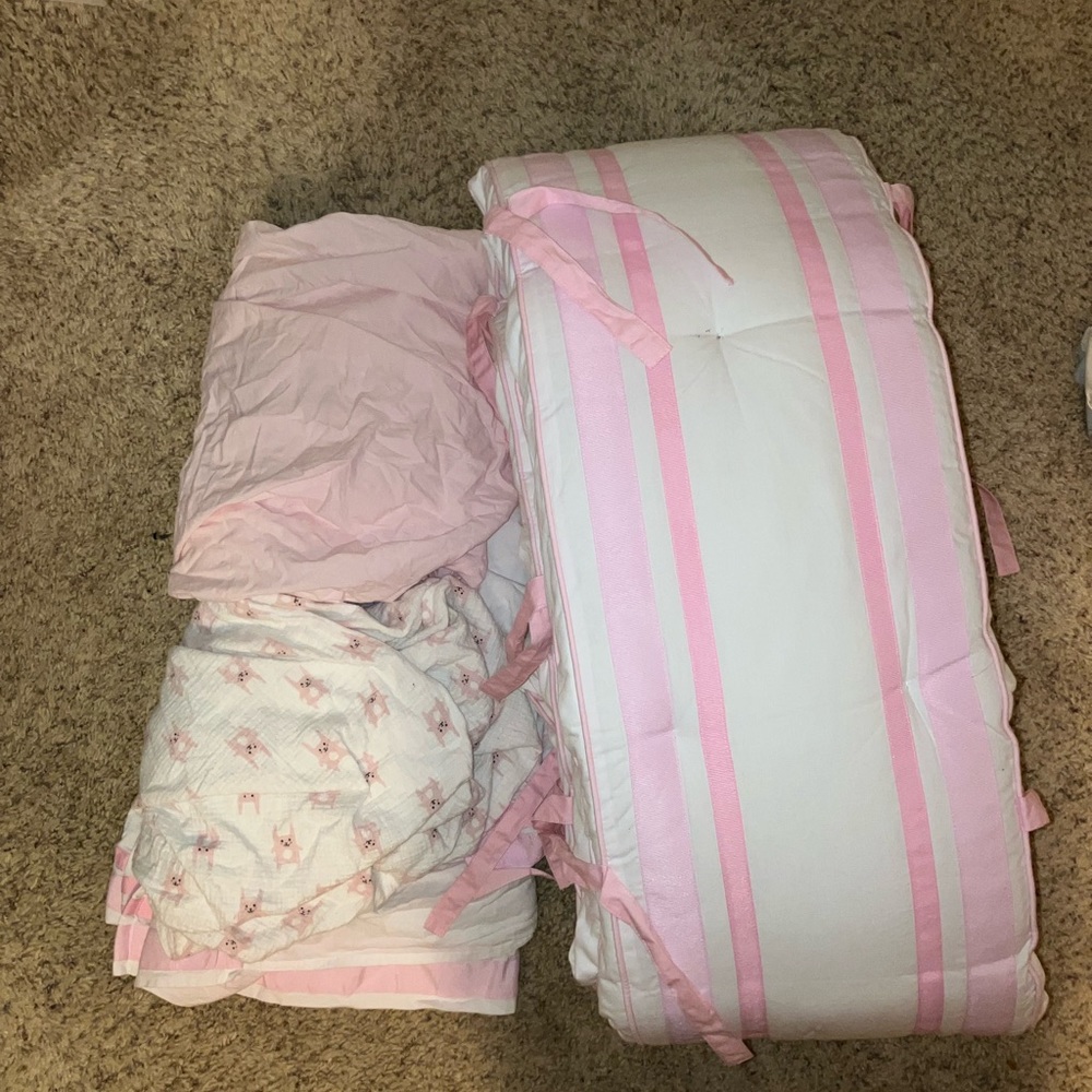 Baby Crib Bumper and Skirt Set